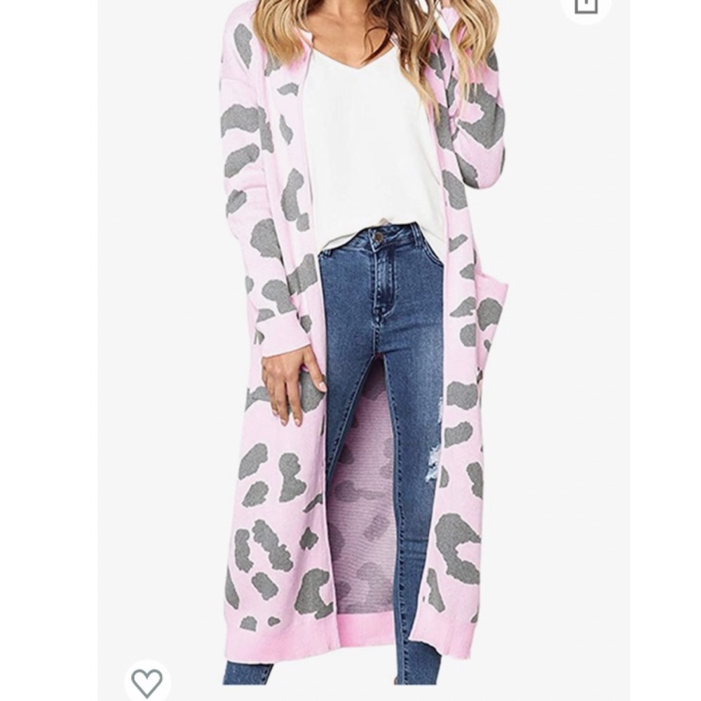 Cheetah sweater duster